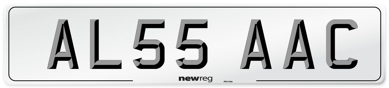 AL55 AAC Number Plate from New Reg